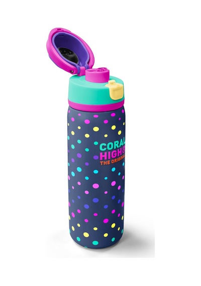 Coral High Lacivert Puantiyeli Desenli Pipetli Ve Direkt İçim Çelik Termos 800 Ml 38534 Lacivert