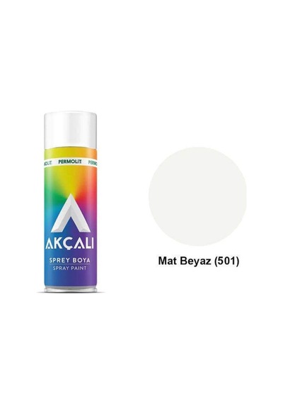 Akçalı Düz Renk Sprey Boya Mat Beyaz 400 Ml BEYAZ