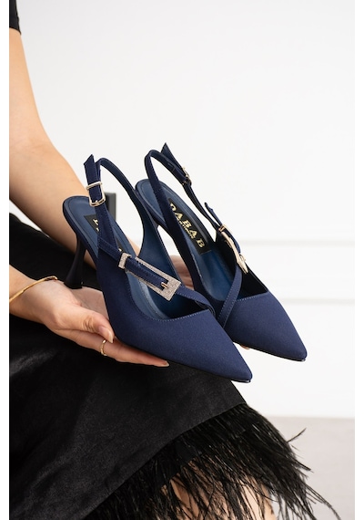 Dabab Shoes Merva Kadın Lacivert Saten Sivri Burun Taşlı Toka Detaylı Çapraz Bantlı 7 Cm İnce Topuklu Slingback Abiye Ayakkabı Dabab Shoes Merva Kadın Lacivert Saten Sivri Burun Taşlı Toka Detaylı Çapraz Bantlı 7 Cm İnce Topuklu Slingback Abiye Ayakkabı