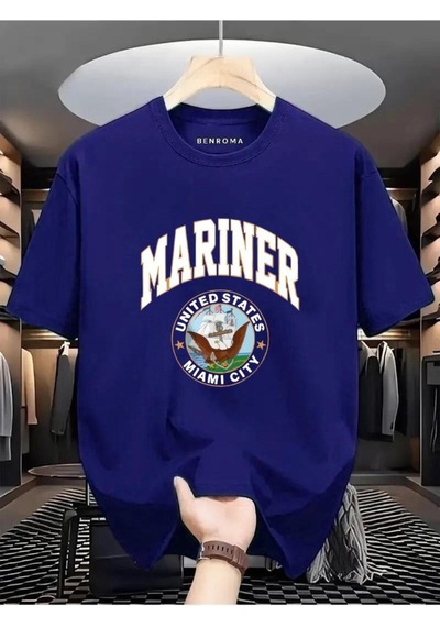Marıner Unıted States Mıamı Cıty Baskılı Oversize Tişört Saks Mavisi Marıner Unıted States Mıamı Cıty Baskılı Oversize Tişört Saks Mavisi