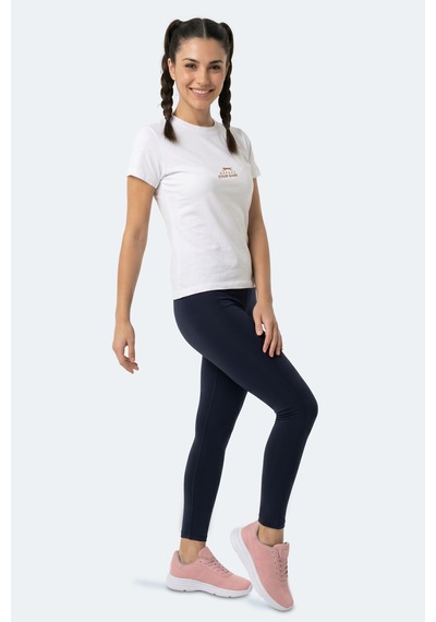 Slazenger Kosta Kadın Baskılı Ekru Tişört