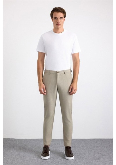 Süvari Bej Slim Düz Jogger Pantolon Spn2020500003-bj3