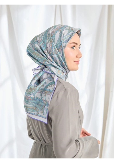 Silk Home Twill İpek Eşarp - 11542-09 Gümüş