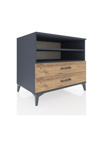 Kronos Şifonyer 2 Raflı 2 Çekmeceli 88x59x80 Antrasit-çam Antrasit
