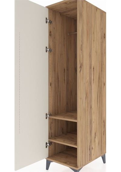 Kronos Dolap 2 Raflı Tek Kapaklı Tek Askılı 44x59x182 Çam-aytaşı Atlas Çam