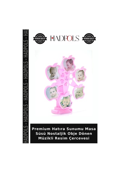 Premium Hatıra Sunumu Masa Süsü Nostaljik Obje Dönen Müzikli Resim Çercevesi