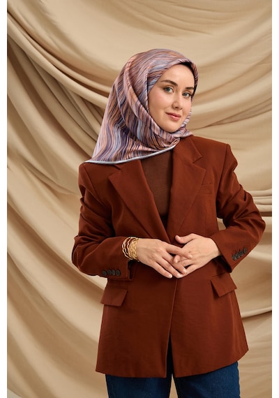 Silk Home Twill İpek Eşarp 11484-28 Yavruağzı, Mor, Pudra, Buz Mavi, Kahve