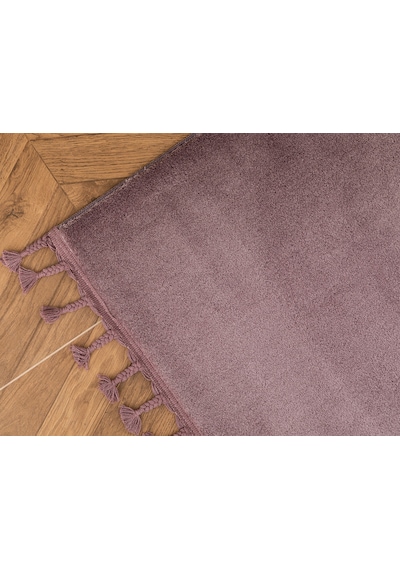 Madame Coco Carol Saçaklı Halı - Koyu Mürdüm - 80x300 Cm 8684427051566 Çok Renkli Standart Koyu Mürdüm