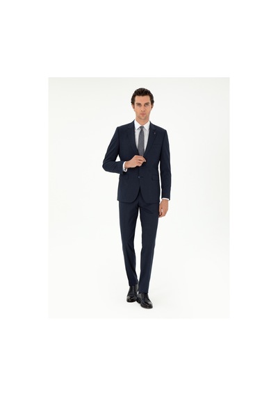 Cacharel Lacivert Slim Fit Klasik Takım Elbise