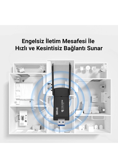 Dm Ad085 1300 Mbps Dual Band 5.8ghz Usb Wireless Adaptör Wifi Alıcı Verici Access Point