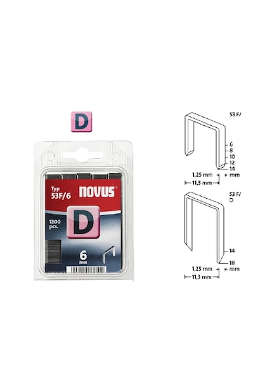 Novus D Tip 53 F/10mm Yassı Zımba Teli 600 Lü Paket