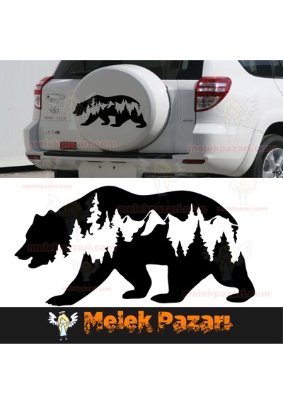 Ayı Doğa Manzara Off Road Oto Sticker