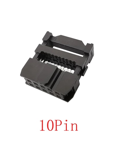 2x5 Pin Idc Konnektör 10 Pin Kablo Soketi 2.54mm 180 Derece Dişi Header Devre Pcb Bağlantı Parçası
