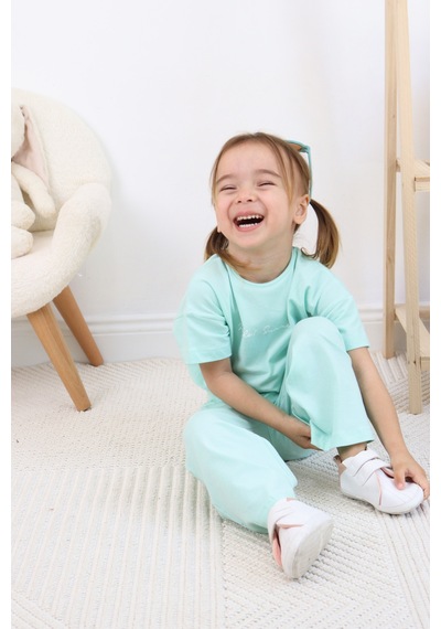 Harika Kids Kız Çocuk Hello Summer Baskılı Model Alt-üst Takım 001