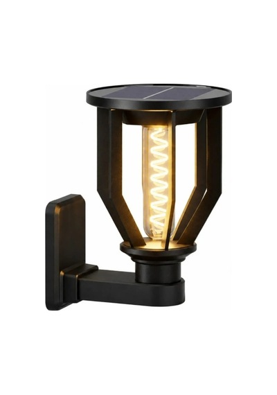 Dpa 7w Amber Elektron Duvar Aplik Solar Led Güneş Enerjili Şarjlı Armatür Lamba 2000k 190lm Ip65