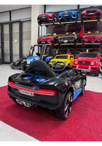Poyraz Akülü Güçlü Motorlu 12v Akülü Araba Özel Plaka Siyah