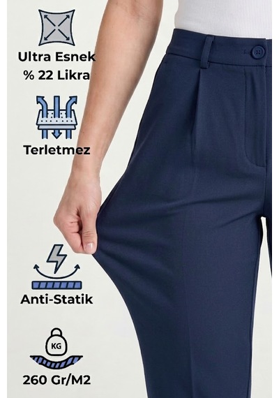 Goffra Kadın Flexon Ultra Esnek Relaxed Beli Lastikli Jogger Pantolon Lacivert W702-r0433-05 Goffra Kadın Flexon Ultra Esnek Relaxed Beli Lastikli Jogger Pantolon Lacivert W702-r0433-05