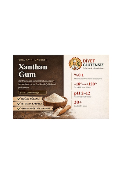 Glutensiz Ksantan Xanthan Gum Gam Sakızı 500 Gram