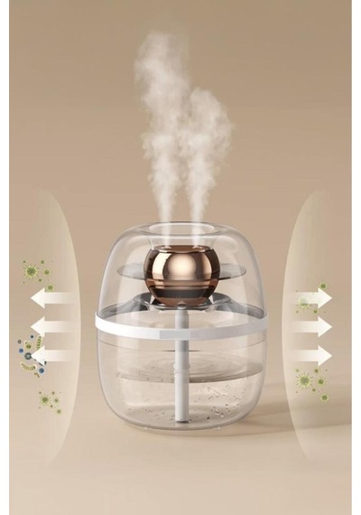 K30 1.8 Litre Kapasiteli Çift Çikişli Hava Nemlendirici Aroma Terapili Buhar Makinesi Humidifier