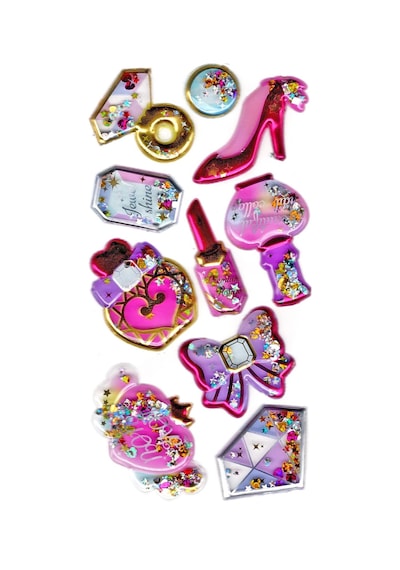 Sticker Kabartmalı Stiker Defter, Planlayıcı Etiket Pullu-801 - 17x9 Cm - Elmas Ruj