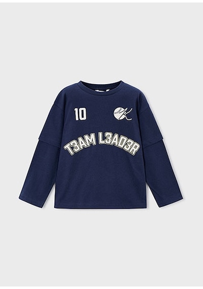 Mayoral Mavi Erkek Çocuk Çift Kollu Sweatshirt 4075 Mavi