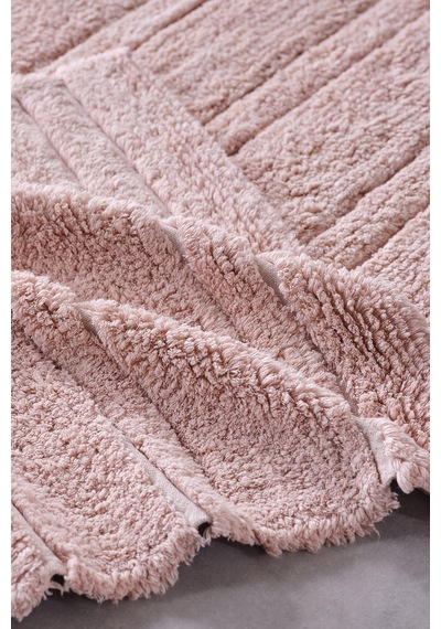 Doquhome Pera Banyo Paspası Pudra 60x100cm Pudra