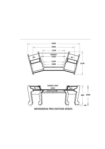Monodesk_Stüdyo Monodesk Pro Edition Stüdyo Masası 260Cm. Monodesk_Stüdyo Monodesk Pro Edition Stüdyo Masası 260Cm.