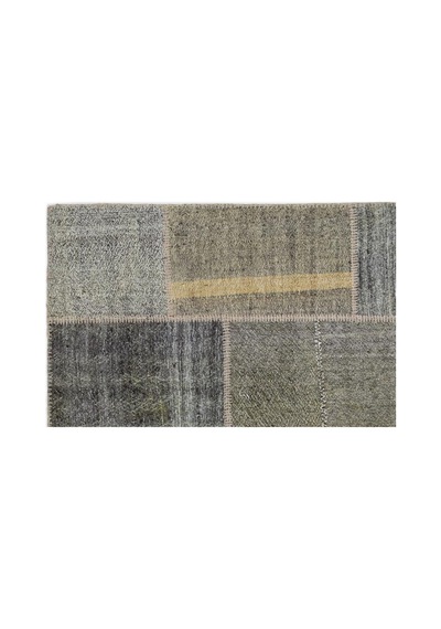El Dokuması Patchwork Vintage Yün Pamuk Çizgili Halı 1202 160 X 230 Cm Çok Renkli