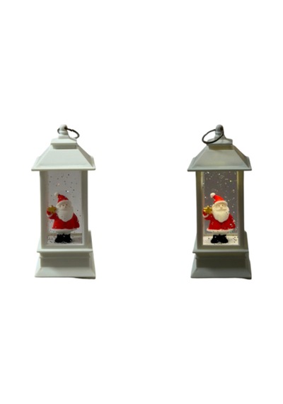Yılbaşı Ledli Fener Işık Mini Desenli Dekoratif Masa Ve Ağaç Süsü 14cm