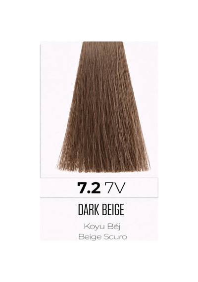 Dna Saç Boyası Kalıcı Profesyonel Krem Boya Yoğun Pigment & Parlaklık 7.2 Orta Kumral Bej 100 Ml