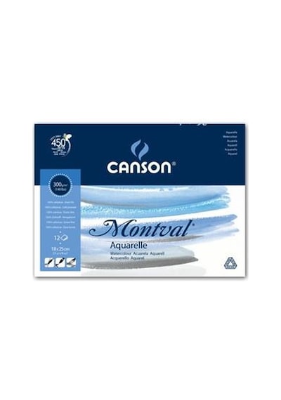 Canson Montval 18X25 Pad Canmontv 12 Sayfa 300 Gr. Suluboya Blok