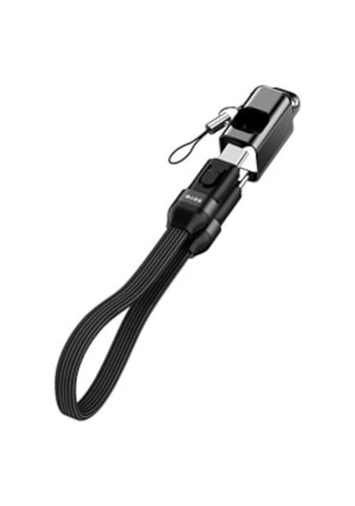 S-link Armor Cc-020 60w 20 Cm Type-c To Type-c Pd Örgülü Metal Başlıklı Siyah Hızlı Şarj Kablosu 1