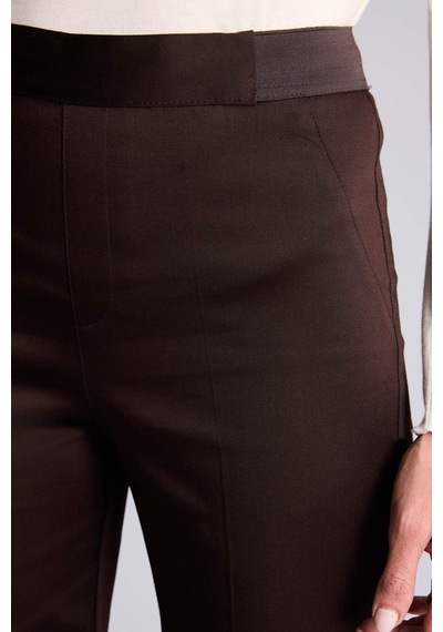 Defacto Sigaret Normal Bel Düz Paça Saten Pantolon J8743az26spbn220 Kahve-bn220
