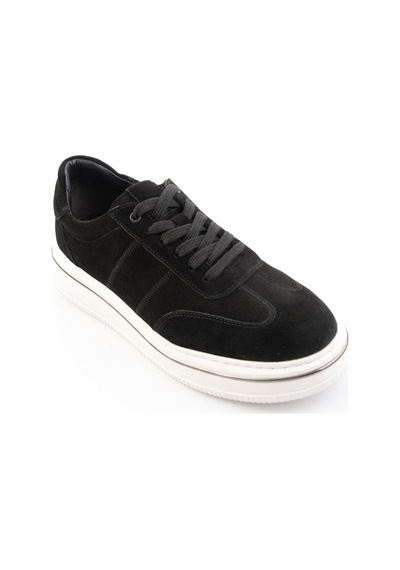 Bambi Siyah Hakiki Deri Erkek Sneaker E01089006202