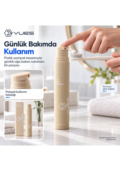 Yues Vanilya Aromalı Florürlü Pompalı Diş Macunu 60 G Gs-009f Beyazlatma