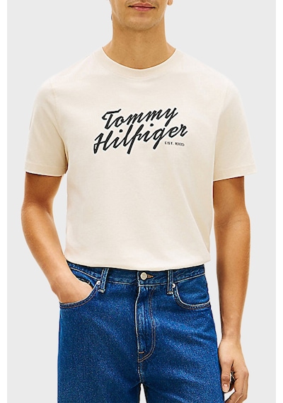 Tommy Hilfiger Pamuklu Regular Fit Bisiklet Yaka T Shirt Erkek T Shirt Mw0mw42385 Acj Bej