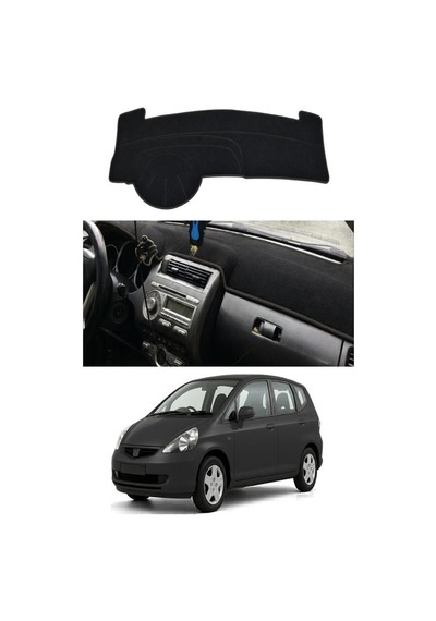 Honda - Jazz 2002-2008 Uyumlu Torpido Koruma Kılıfı - Siyah Şeritli