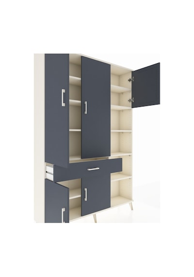 Arges Dolap 10 Raflı Tek Çekmeceli 5 Kapaklı 132x30x195 Aytaşı-antrasit/antrasit Antrasıt/antrasıt Arges Dolap 10 Raflı Tek Çekmeceli 5 Kapaklı 132x30x195 Aytaşı-antrasit/antrasit Antrasıt/antrasıt