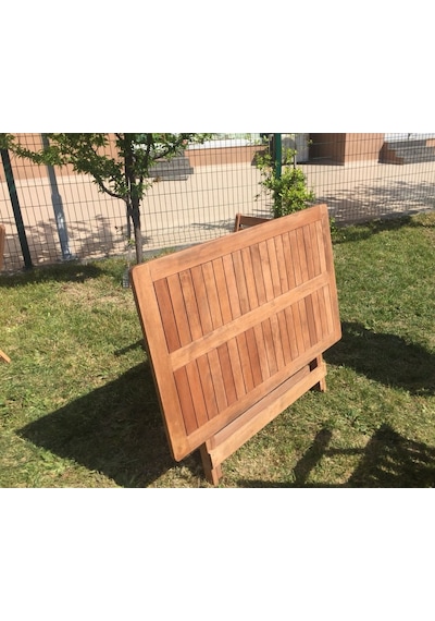 Efe-Garden Efe Garden 4 Kişilik Ahşap Masa Takımı Ceviz