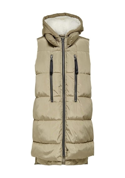 Only Kadın Şişme Kapüşonlu Yelek Onlnora Puffer Waistcoat - 15235033 Bej