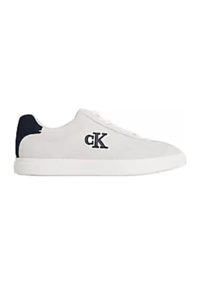 Calvin Klein Erkek Ck Logolu Düşük Bilekli Süet Beyaz Sneaker Hm0hm02125-0la-13465 Beyaz