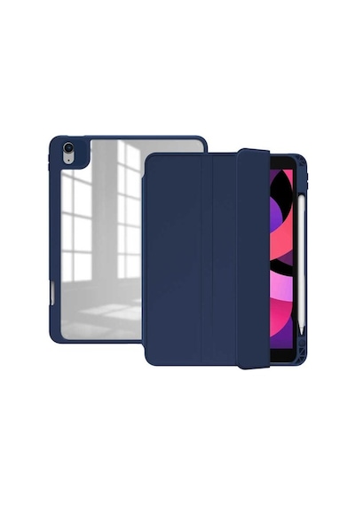 Apple Uyumlu iPad Pro 12.9 3. Nesil Kılıf Kalem Bölmeli Şeffaf Case A187
