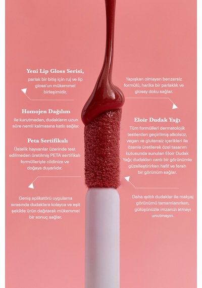 Lip Gloss Peachy Dudak Parlatıcısı Nemlendirici Etkili Peachy