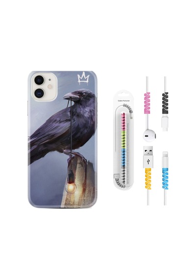 Apple Uyumlu iPhone 13 Mini Kılıf Kablo Koruyuculu King Crow 1670
