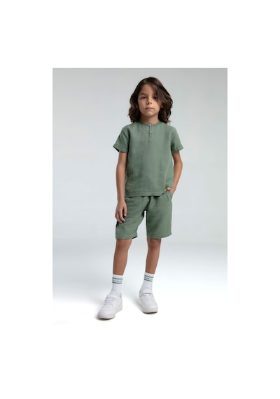 Rolypoly Erkek Çocuk Haki Bermuda Takım 5274-47573 Haki