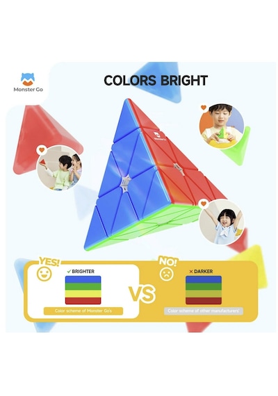 Gan Cube Monster Mg Pyraminx Zeka Küpü Profesyonel Speed Cube Askılı Standart Model 4746