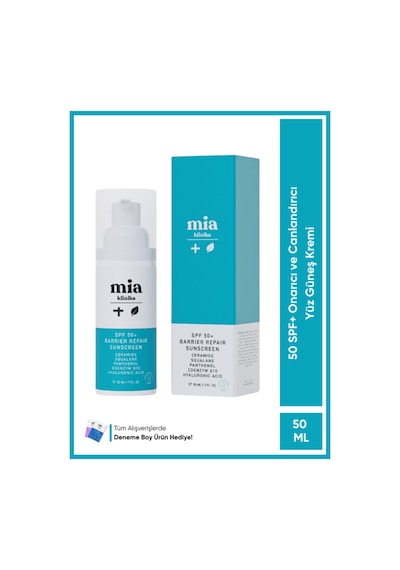 Mia Klinika Bariyer Güçlendirici Nemlendirici Güneş Kremi SPF50+ 50 ML