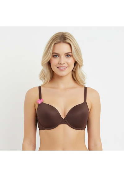 Bonbon Kadın Balenli Destekli Push Up Acı Kahve Renk Sütyen Bb2135 Kahverengi