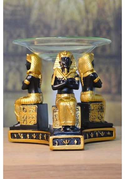 Tutankhamun Buhurdanlık Esansiyel Yağ Brülörü Aantik Mısır Firavun