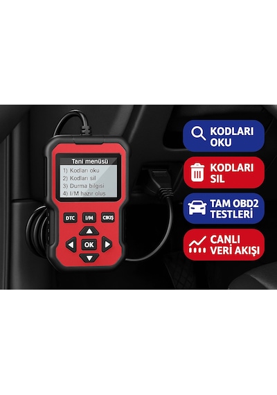 Dailytech 2025 Yeni Nesil Obd2 Arıza Tespit Cihazı Canlı Veri Hata Kodu Okuma & Silme Tüm Obd2 Araçl